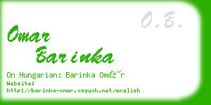 omar barinka business card